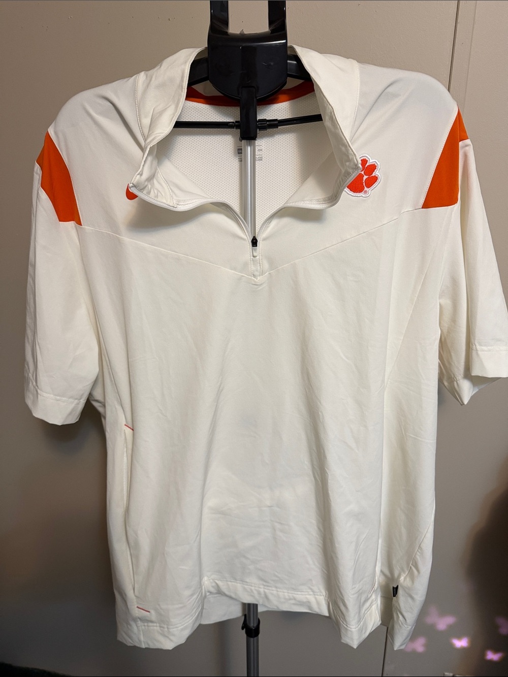 Nike Clemson Tigers Sideline Coach Short Sleeve 1/4 Zip Jacket size 2x